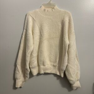 Cream Mock-Neck Sweater